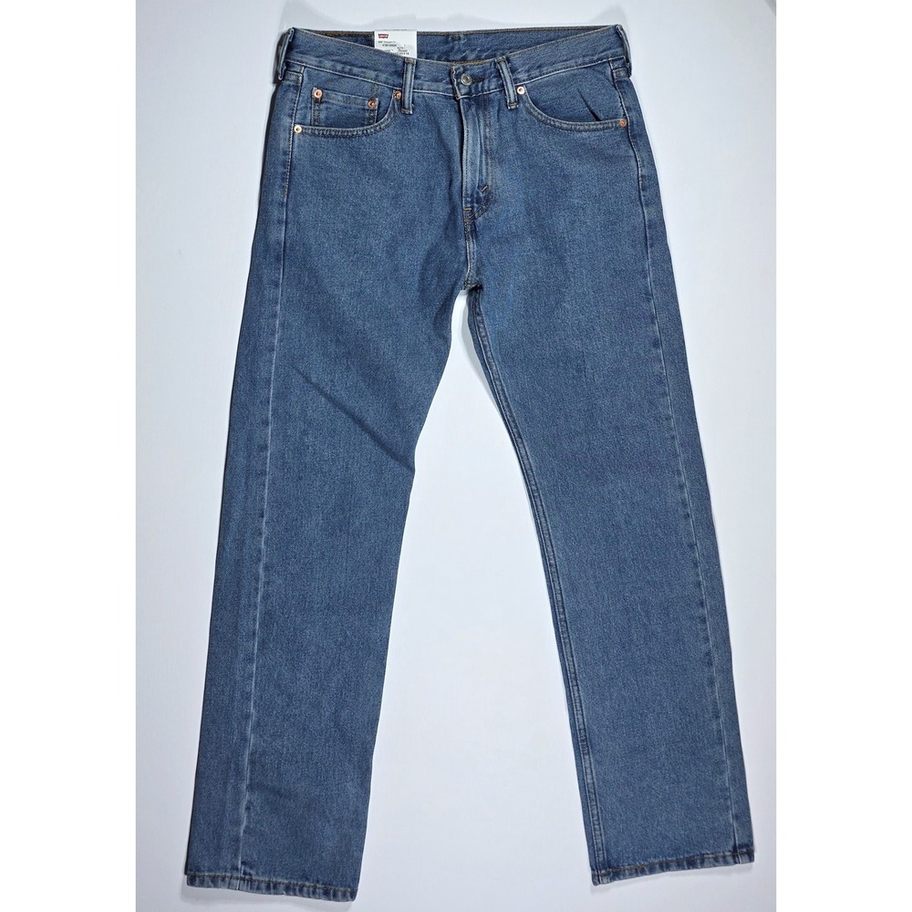 Levis 505 Regular Fit Straight Leg Blue Denim Jeans Men's 30x30 NWT
